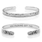 Carviell Bracelet - Gifts for Women – Inspirational, Friendship, Love, Mom, Daughter, Sister, Christian, Graduation, Memorial & Wedding Gifts – 100+ Phrases – Stainless Steel, Gift-Ready - style: BADASS Gift - You F##king Got This
