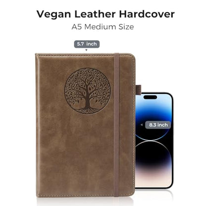 Lined Journal Notebook for Women & Men, Hardcover Leather Journals for Writing, Diary, Note Taking, Work & Travel, A5