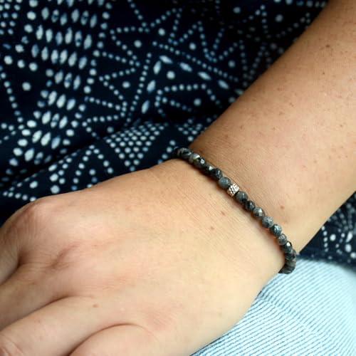 Handmade Stretch Gemstone Bead Bracelet - 4mm Natural Women's Jewelry