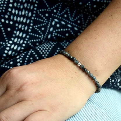 Handmade Stretch Gemstone Bead Bracelet - 4mm Natural Women's Jewelry
