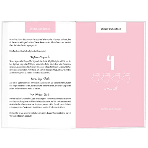 CUPCAKES & KISSES® Diary I The Day in 7 Short Questions I Guided Journal for Motivation, for More Mindfulness and Confidence I DIN A5 Diary