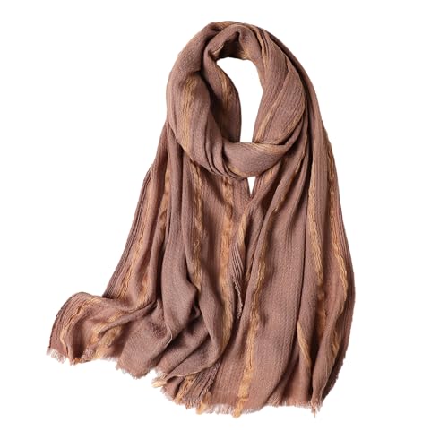 WINCESS.YU Women Gradient Scarf Long Shawls and Wraps Fashion Plain Pashmina Formal Scarf - color: Lx92-light Coffee