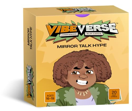 VibeVerse Slip Cards – Portable Daily Inspiration & Reflection Deck for Learning, Mindfulness, and Self-Discovery – Boost Memory, Focus, and Positive Thinking (Mirror Talk Hype)