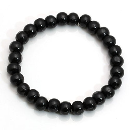 Men Womens 8mm Natural Wood Beads Bracelet for Mala Prayer Meditation Link Wrist…
