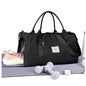 Gym Bags Womens Mens with Shoes Compartment and Wet Pocket Travel Duffel Bag for Women for Plane Sport Gym Tote Bags Swimming Yoga Small Waterproof Weekend Overnight Carry on Bag Hospital Holdalls - color: A4-Black