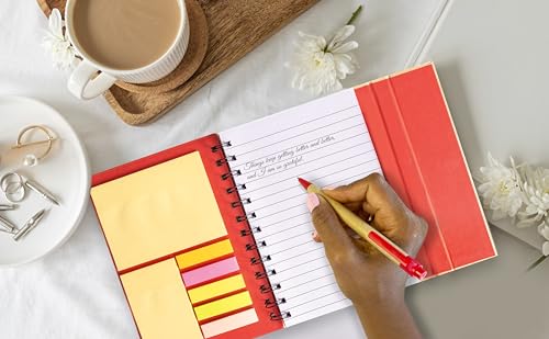 Gratitude Attitude Journal with Meditation Music, Pen, Pad, Sticky Notes, Color Tabs. A self care gift to encourage positive thoughts and mental wellness. (Green, Unisex) - color: Green