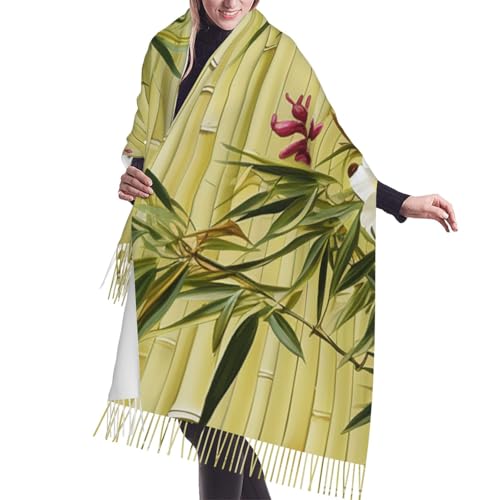 Astronaut Sitting in Yoga Chakra Scarf for Women Warm Soft Scarves Fashion Fringed Shawl Casual Tassel Blanket Scarf - color: Blooming Flowers
