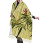 Astronaut Sitting in Yoga Chakra Scarf for Women Warm Soft Scarves Fashion Fringed Shawl Casual Tassel Blanket Scarf - color: Blooming Flowers