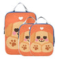 Waterproof 3 Set Travel Packing Cubes For Suitcases Polyester Compression Bags for Travel, Pet Cuddle Look (3 Set) - color: Pet Cuddle Look