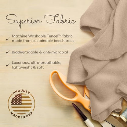 Travel Shawl Wraps for Women - 68x35in Wrap. Lightweight Pashmina, Airplane Travel Blanket Scarf. Made In USA - color: Eco Cashmere - Coyote Beige