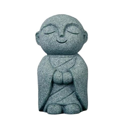 Mini Monk Buddha Statue Sandstone Statues Zen Monk Praying Statue Sculptures for Wealth Good Luck Feng Shui Decor Home Fish Tank Aquarium Garden (Style 10) - style: Style 10