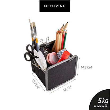 Foldable Box 4.9x6.5x5.5inches Desk Organizer Cosmetics Gift Make-up Kitchen Utensils, 2-Pack/X-Small, Lava Black - color: Lava Black, size: 2-Pack / X-Small