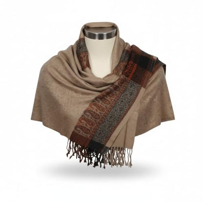 Handloom Wool Meditation Shawl, Oversized Wrap Throw, Gift for Men and Women - color: Ht-fine05