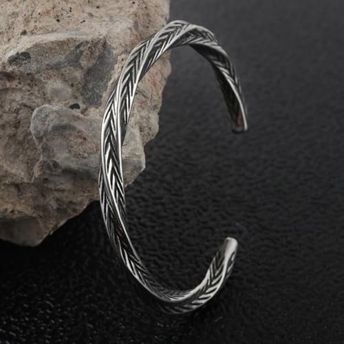 Handmade 925 Sterling Silver Bangle Bracelet Simple Silver/Gold Adjustable Cuff Bangles Durable Stainless Steel bracelet for Men &Women Daily Jewelry Gift for Anniversary Birthday Gift - color: Bangle-22