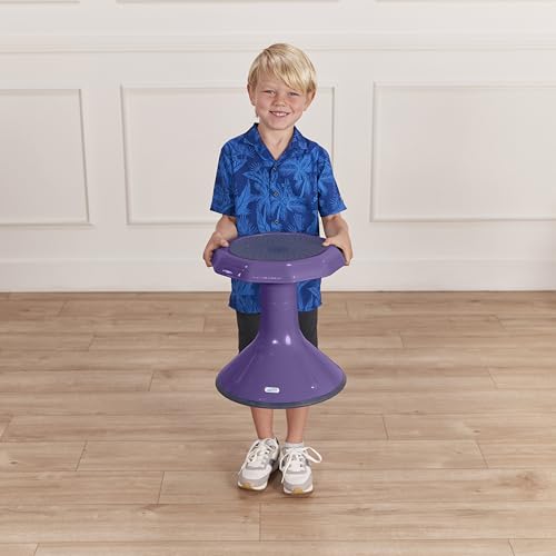 ECR4Kids ACE Active Core Engagement Wobble Stool, 15-Inch Seat Height, Flexible Seating, Eggplant - color: Eggplant