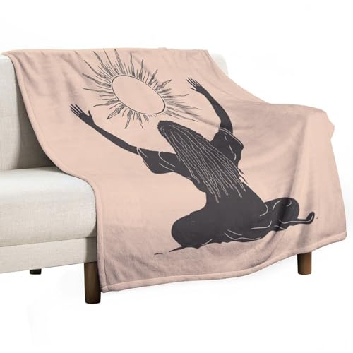 Classic Meditating Yoga Throw Blanket for Couch Bed, Soft Cozy Mystical Art Moon Sun Sofa Decor Blankets for Women, Men, 30"x40" - color: Classic Meditating Yoga, size: 30"x40"