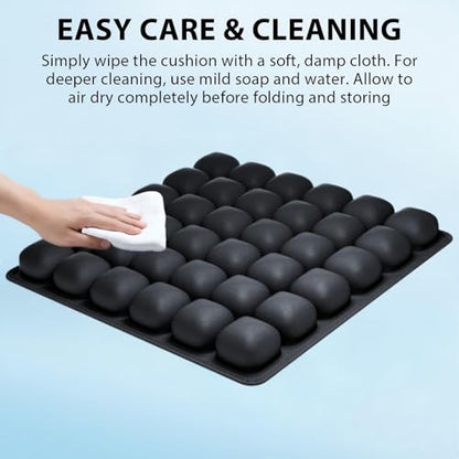 Inflatable Seat Cushion, Pressure Relief Airplane Seat Cushion for Long Flights Without Air Pump, Portable Car Seat Cushions,Office Chair Wheelchair Cushions Relief Discomfort in Coccyx&Buttock - color: Square