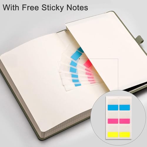 EMSHOI Graph Paper Notebook - 256 Pages A5 Graph Notebook/Journal, Hard Cover, 120gsm Thick Paper, Smooth PU Leather, Inner Pocket, 5.75'' × 8.38''- Olive Green - color: Green, size: A5-Graph
