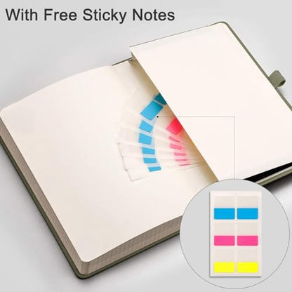 EMSHOI Graph Paper Notebook - 256 Pages A5 Graph Notebook/Journal, Hard Cover, 120gsm Thick Paper, Smooth PU Leather, Inner Pocket, 5.75'' × 8.38''- Olive Green - color: Green, size: A5-Graph