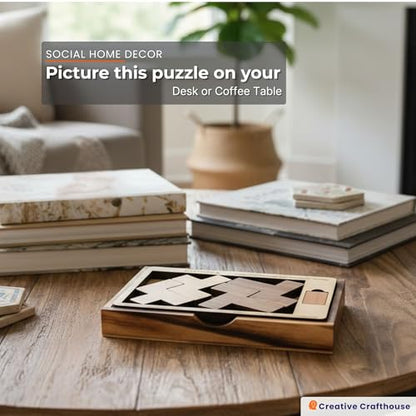 Creative Crafthouse Impossible Outback Puzzle - Multi Color Brain Teaser for Adults, 5-Piece Hard Wooden Puzzle, Difficult Puzzle Game Gift, Hard Brain Teasers - style: Brain teaser