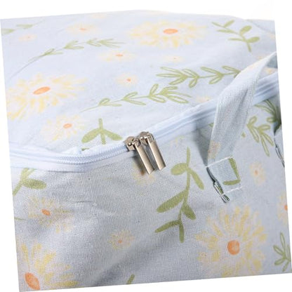 Multipurpose Storage Bag Quilt Storage Bag for Bedroom Clothes Organizer Cotton Material Easy to Carry Handles Wide Application for Luggage and Clothing