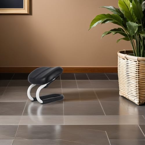 Bench and Stool with Adjustable Height, Black Non-Slip Cover, Portable Zen Prayer Chair for Mindfulness Practice and Sessions
