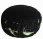 Meditation Cushion Zafu Pillow Buckwheat & Kapok Fill - Limited Edition Yoga Frogs - color: Yoga Frogs