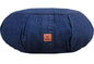 Yoga Meditation Cushion - Memory Foam Yoga Pillows for Comfort to Relieve Back Pressure with Denim Blue Zipper Cover, Large Crescent