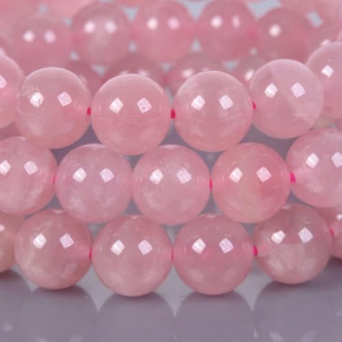 Justinstones Gemstone Crystals Chakra Beads Bracelet Crystal Healing 10mm Round Stretchable Bracelet for Her Gift - color: Madagascar Rose Quartz