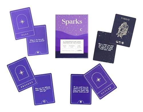 Rabble Sparks - A Conversation Game Inspired by The Stars 2-8 Players, Conversation Cards for Couples, Friends, Family, Card Games for Couples and Adults