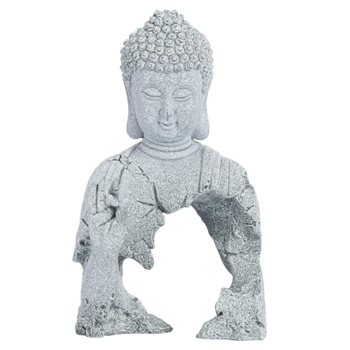 Buddha Statue for Home Stone Zen Garden Accessories Meditation Zen Garden Yoga Bonsai Micro Landscape Feng Shui Decor Fish Tank Aquarium Decorations (A-Small) - style: A-Small