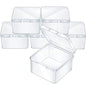 Jetec 6 Pieces Mini Plastic Clear Beads Storage Containers Box for Collecting Small Items, Beads, Jewelry, Business Cards, Game Pieces, Crafts (2.5 x 2.5 x 1.6 Inch) - size: 2.5 x 2.5 x 1.6 Inch
