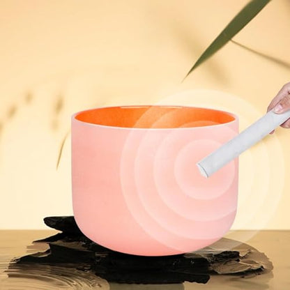 Set of 7 6-12 inch Color Tuned 432hz Quartz Crystal Singing Bowls with Heavy Duty Carrying Cases and Singing Bowl Mallets Multi - color: Set of 7, Colour