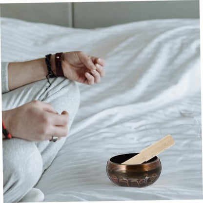 Handmade Buddha Sound Bowl Kit Copper Meditation Bowl for Yoga with Striker for Relaxation Stress Relief