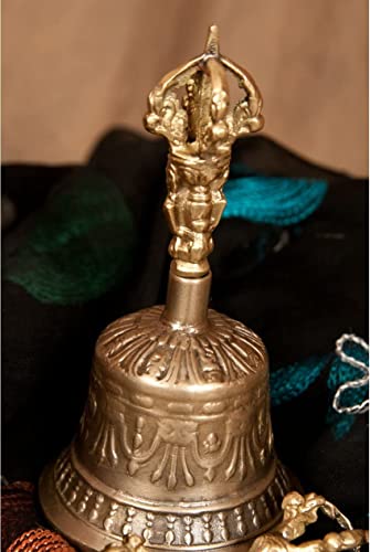 Tibetan Buddhist Meditation Bell And Dorje Set, 100% Handmade Copper Bells For Meditation, Prayer, Reiki, Wakefulness, Concentration, Healing