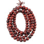 Nupuyai Natural Wood Wrap Bracelet for Women and Men, 108 Prayer Mala Beads Tibetan Necklace for Unisex Elastic Meditation Yoga Jewelry - color: 2-Blood Sandalwood(8mm)