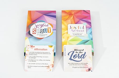 Joyful Shout Affirmation Cards - 260 Powerful Affirmations, 52 Unique Verses To Dream Big, Elevate Purpose, for Success Mindset and Stress Relief