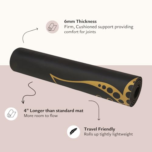 Shakti Warrior TPE Yoga Mat - Artist Designed, Premium eco friendly mats, Non Slip, Non toxic, Great For Regular & Hot Yoga, Pilates and Workouts (72 inch x 24 inch x 6mm thick) - color: Sahasrara