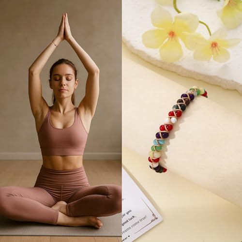 Gifts for Daughter Granddaughter, To My Mom Grandma Wife Girlfriend Sister Jasper Heart Bracelets Birthday Graduation Anniversary Christmas Stocking Stuffers Valentines Mothers Day Jewelry - style: 10.7 Chakras: 7 Chakra