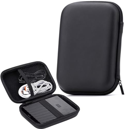 Slimly Portable Organizers Bag 14x10x4cm Storage Box Holder with Shockproof Fabric Pouches Travel Friendly Portable Bag