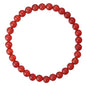 BRCbeads Gemstone Bracelets Natural Gemstone Birthstone Handmade Healing Power Crystal Beads Elastic Stretch 7.5 Inch Gift Box Unisex - color: Matte Red Agate
