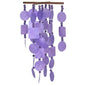 Woodstock Chimes Asli Arts Collection, Purple Capiz Chime, 21'' Capiz Wind Chimes for Outdoor, Patio, Home or Garden Décor (C716)