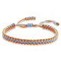 COLORFUL BLING Tibetan Buddhist Bracelets for Women Men Handmade Braided Rope String Lucky Protection Wristbands Prayer Family Couple Jewelry - color: blue orange