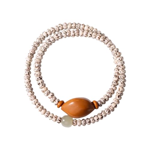 Natural Star Moon Bodhi Bracelet for Women Men Double-loop Winding Star Moon Bead Bracelet Meditatioon Healing Anxiety Relief Energy Buddha Bead Bracelets Birthday Gift - color: Bodhi 73