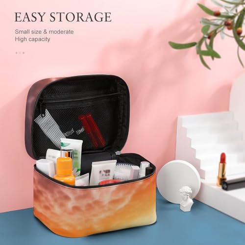 Makeup Bag Yoga Meditation Printed Large Capacity Travel Make Up Bag for Cosmetics Vertical Storage Water-Resistant Leather Toiletry Organizer Skincare Makeup Organizer Bag