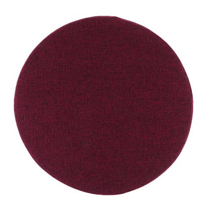 6cm Portable Round Yoga Meditation Cushion - Weight Breathable Linen, Perfect for Home and Outdoor Exercise - Wine Red