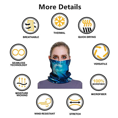 Headband Neck Gaiter Head Wrap Headwear Face Mask Magic Scarf Bandana for Men and Women - color: 6pc.new Black Series