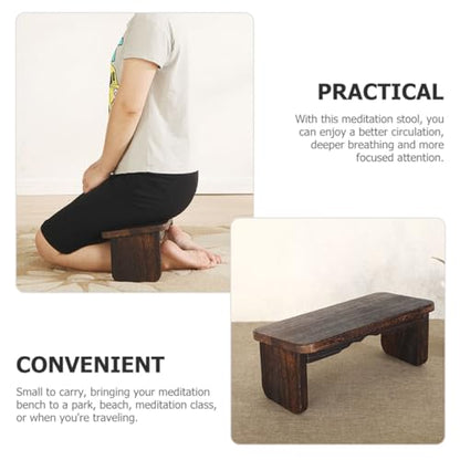 Meditation Stool Portable Wooden Kneel Mat Stool for Comfortable Meditation Practice Lightweight Non- Design for Adults and Boys and Girls for Home and Church Use