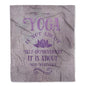 3dRose Yoga Self Acceptance Watercolor Calligraphy Silktouch Minky Blanket
