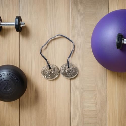 Veemoon Nepalese 4.5cm Mini Tingsha Copper Finger Cymbals for Tibetan Sound Therapy, Yoga Meditation, and Mindfulness Chime Bells
